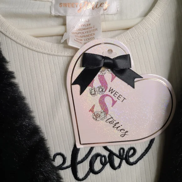 Hooded Reversible Vest & Matching Top Girls Lg 14 - Picture 3 of 5